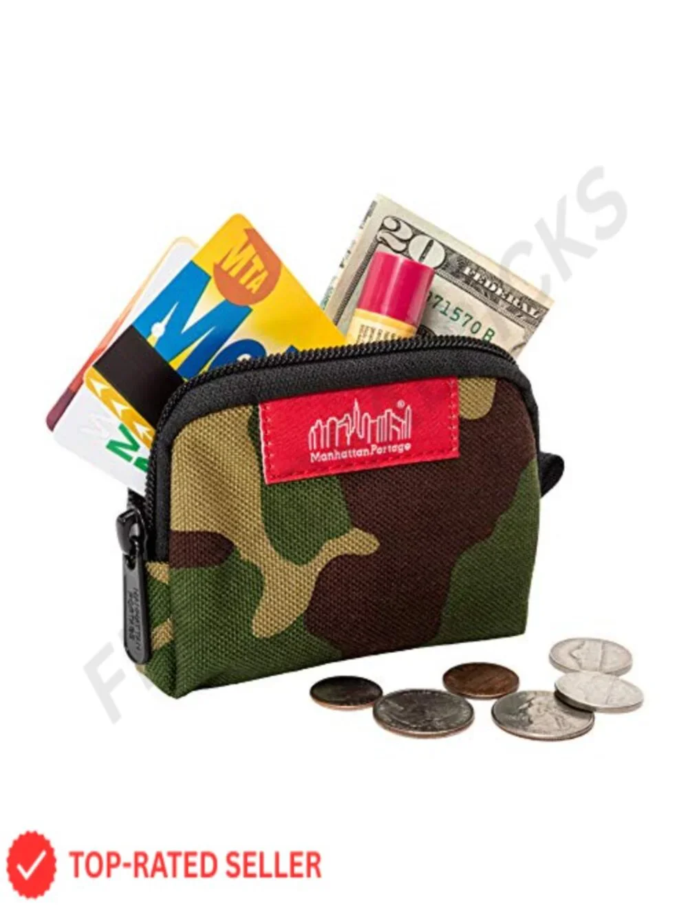 Manhattan Portage Cordura Coin Purse Pouch with Zipper